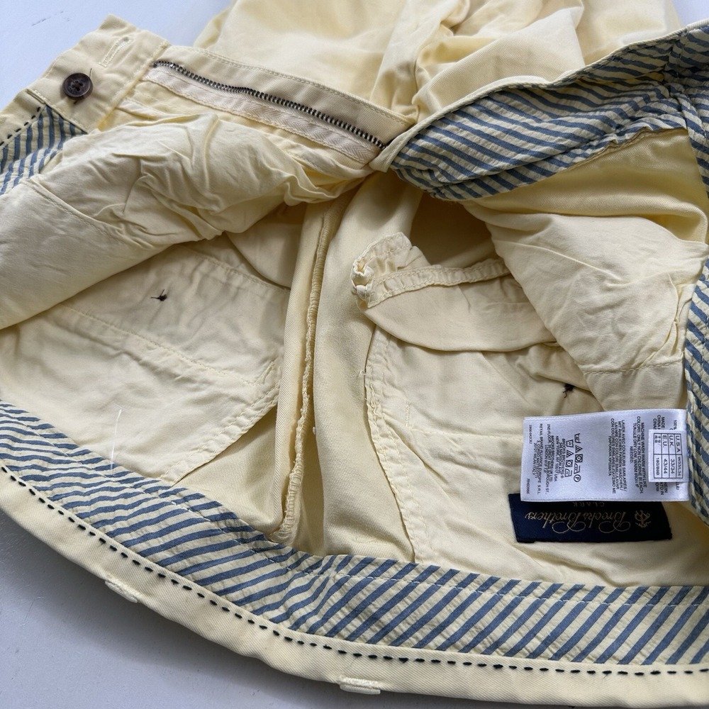 Brooks Brothers Mens Clark Chino Pants Actual 32x28 Yellow‎ 100% Cotton Straight - Picture 16 of 16